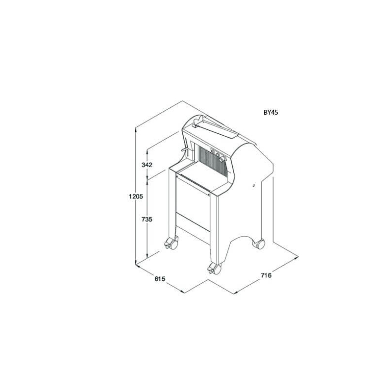 Plan trancheuse coupeuse automatique sans levier Byzance SOFINOR