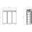 R&eacute;frig&eacute;rateur 3 portes en verre ins-1530r - Combisteel - 7455.2410