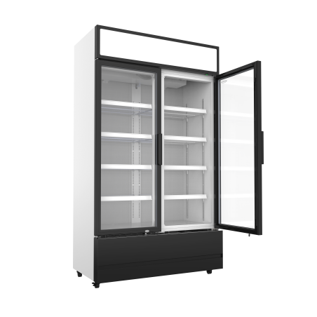 R&eacute;frig&eacute;rateur 2 portes en verre fcu-750 - Combisteel - 7455.2105