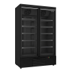 Cong&eacute;lateur 2 portes en verre noir jde-1000f bl - Combisteel - 7455.2245