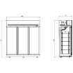 Cong&eacute;lateur 3 portes en verre ins-1530f - Combisteel - 7455.2430
