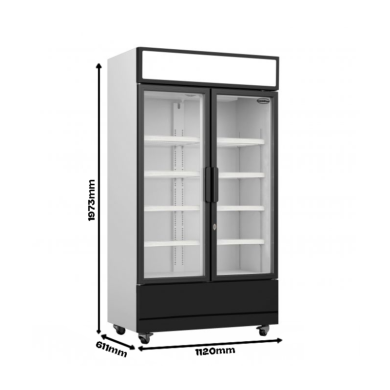 R&eacute;frig&eacute;rateur 2 portes en verre fcu-750 - Combisteel - 7455.2105