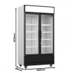 R&eacute;frig&eacute;rateur 2 portes en verre fcu-750 - Combisteel - 7455.2105
