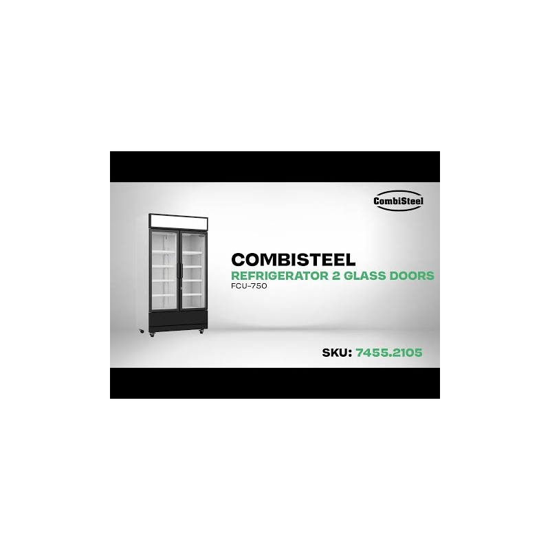 R&eacute;frig&eacute;rateur 2 portes en verre fcu-750 - Combisteel - 7455.2105