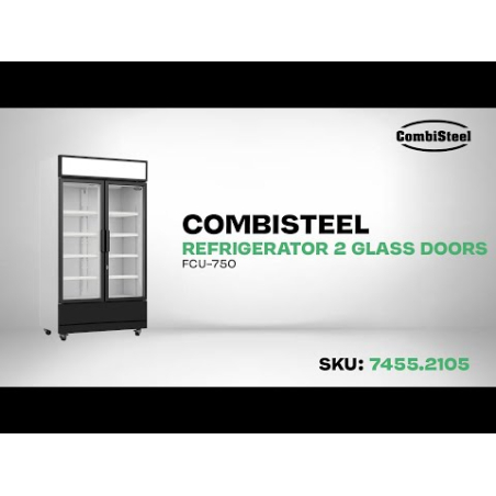 R&eacute;frig&eacute;rateur 2 portes en verre fcu-750 - Combisteel - 7455.2105