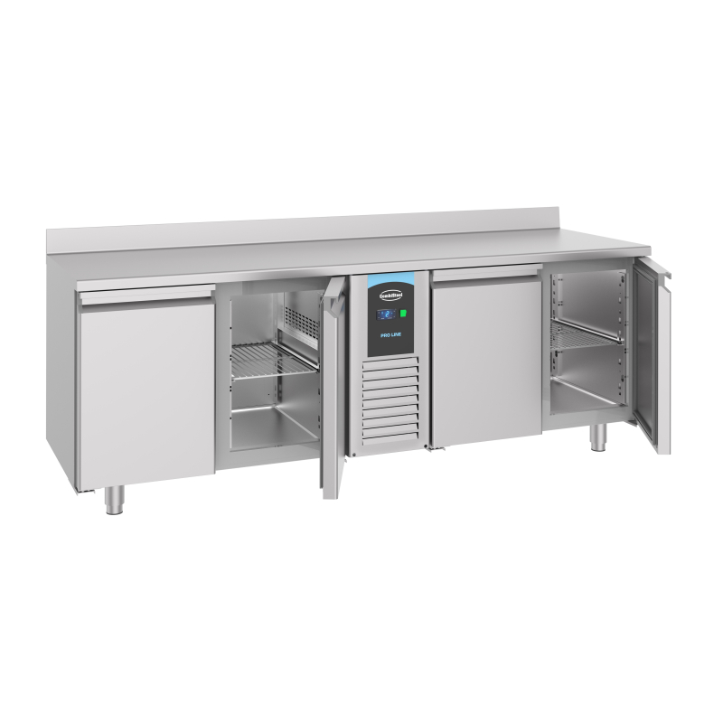 700 table r&eacute;frig&eacute;r&eacute;e bord relev&eacute; 4 portes monoblock energy line - Combisteel - 7489.5410