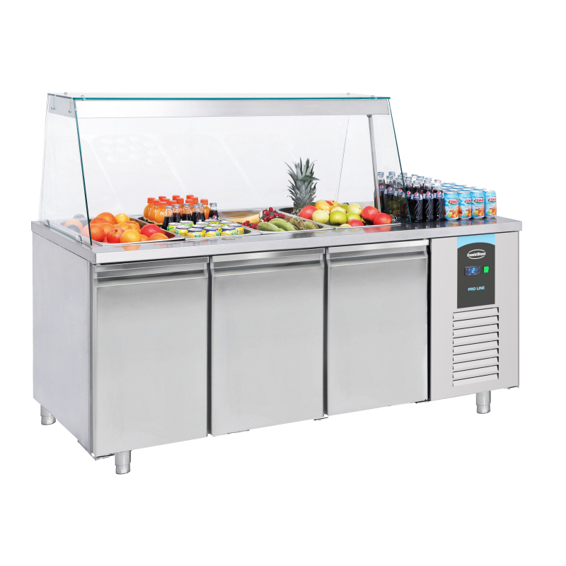Saladette 3 portes 4x 1/1gn r&eacute;cipient - Combisteel - 7489.5155