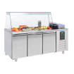 Saladette 3 portes 4x 1/1gn r&eacute;cipient - Combisteel - 7489.5155