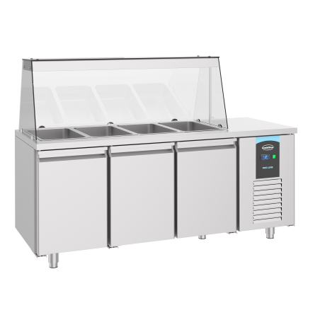 Saladette 3 portes 4x 1/1gn r&eacute;cipient - Combisteel - 7489.5155