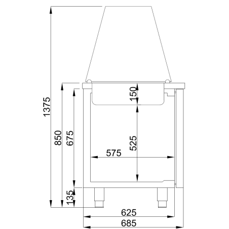 Saladette 3 portes 4x 1/1gn r&eacute;cipient - Combisteel - 7489.5155
