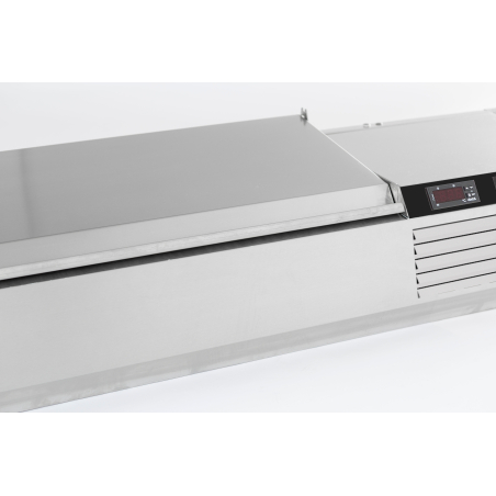 Puits r&eacute;frig&eacute;r&eacute;e couvercle en acier inox 1/4 gn x 10 - Combisteel - 7450.0029