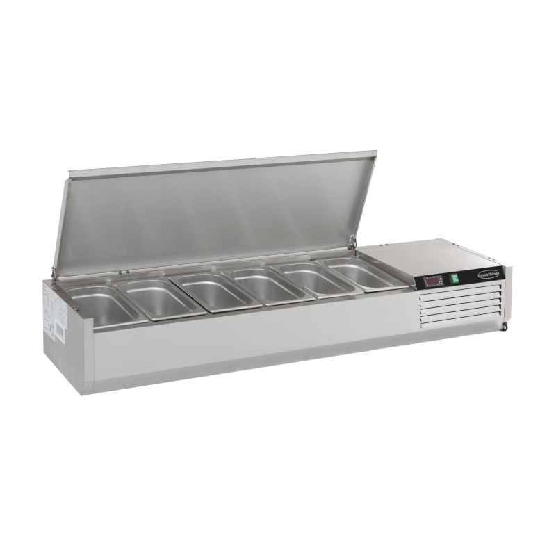 Puits r&eacute;frig&eacute;r&eacute;e couvercle en acier inox 1/3gn x 6 - Combisteel - 7450.0033