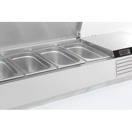 Puits r&eacute;frig&eacute;r&eacute;e couvercle en acier inox 1/3gn x 6 - Combisteel - 7450.0033