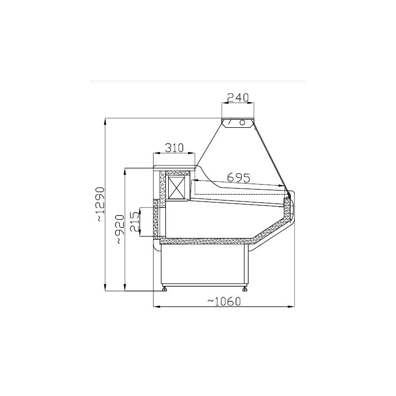 Vitrine r&eacute;frig&eacute;r&eacute;e owen 2.5 *transport sur demande* - Combisteel - 7486.0030