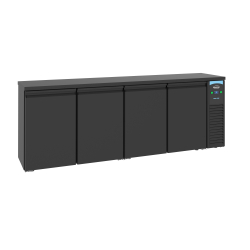 Arri&egrave;re bar r&eacute;frig&eacute;r&eacute;e noir 4 portes *transport dur demande* - Combisteel - 7489.5280