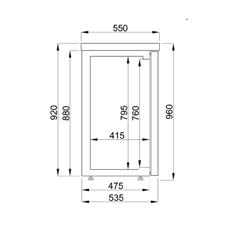 Arri&egrave;re bar r&eacute;frig&eacute;r&eacute;e noir 4 portes *transport dur demande* - Combisteel - 7489.5280