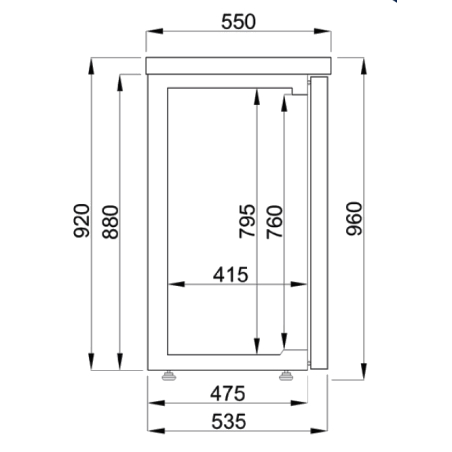 Arri&egrave;re bar r&eacute;frig&eacute;r&eacute;e noir 4 portes *transport dur demande* - Combisteel - 7489.5280