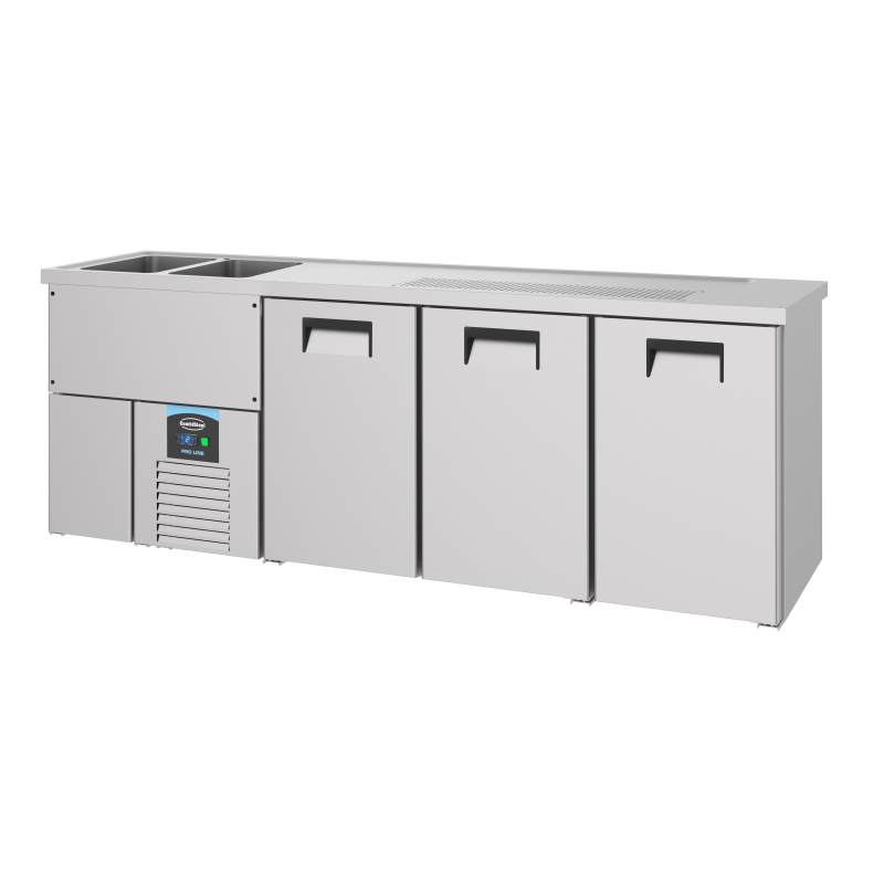 Refroidisseur de bi&egrave;re 3 portes 2l - Combisteel - 7489.5345