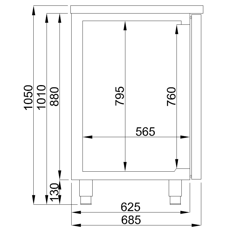 Refroidisseur de bi&egrave;re 2 portes 2l - Combisteel - 7489.5325