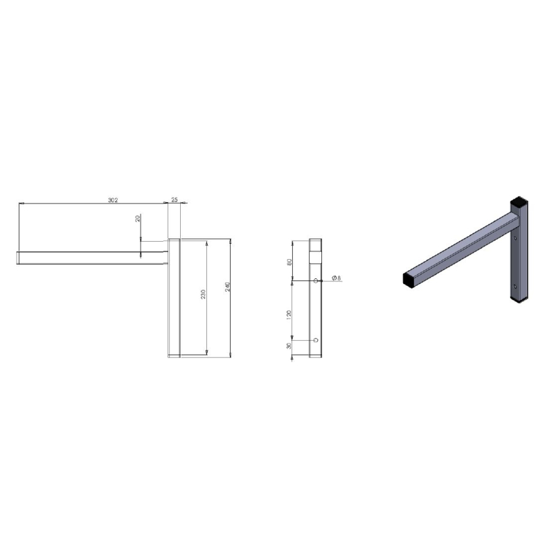 Console fixe seule 300 - Combisteel - 7412.0730