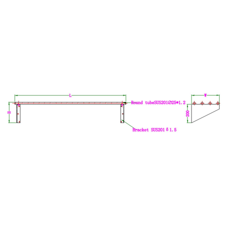Gril de barre en inox 1000 - Combisteel - 7490.0115