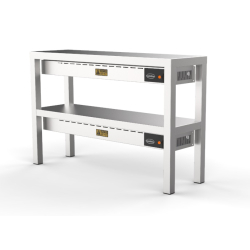 &Eacute;tag&egrave;re chauffante en c&eacute;ramique 2 niveaux 1400 8 heaters of 250w - Combisteel - 7020.0740