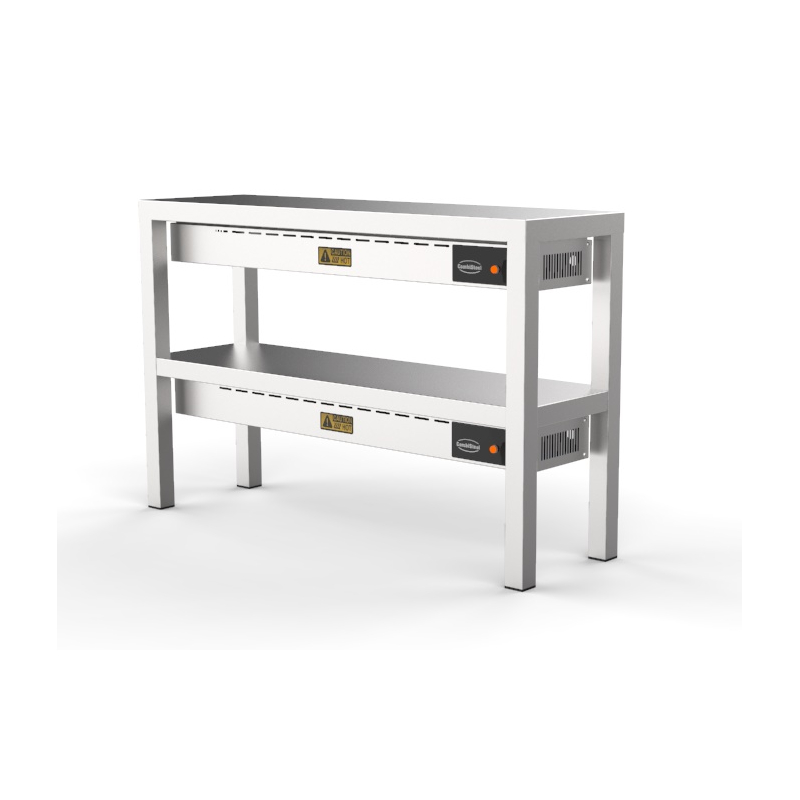 &Eacute;tag&egrave;re chauffante en c&eacute;ramique 2 niveaux 1400 8 heaters of 250w - Combisteel - 7020.0740
