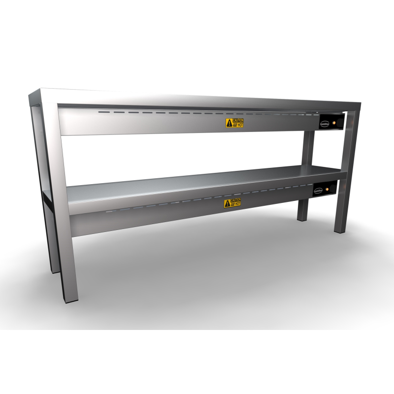 &Eacute;tag&egrave;re chauffante en c&eacute;ramique 2 niveaux 1400 8 heaters of 250w - Combisteel - 7020.0740