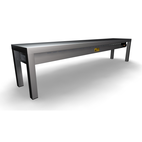 &Eacute;tag&egrave;re chauffante en c&eacute;ramique 1 niveaux 1600 4 heaters of 250w - Combisteel - 7020.0715