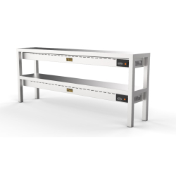 &Eacute;tag&egrave;re chauffante en c&eacute;ramique 2 niveaux 1600 8 heaters of 250w - Combisteel - 7020.0745