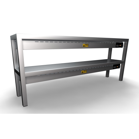 &Eacute;tag&egrave;re chauffante en c&eacute;ramique 2 niveaux 1600 8 heaters of 250w - Combisteel - 7020.0745