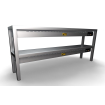 &Eacute;tag&egrave;re chauffante en c&eacute;ramique 2 niveaux 1600 8 heaters of 250w - Combisteel - 7020.0745