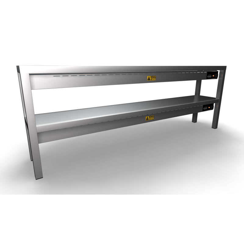 &Eacute;tag&egrave;re chauffante en c&eacute;ramique 2 niveaux 1800 10 heaters of 250w - Combisteel - 7020.0750
