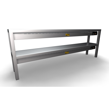 &Eacute;tag&egrave;re chauffante en c&eacute;ramique 2 niveaux 1800 10 heaters of 250w - Combisteel - 7020.0750