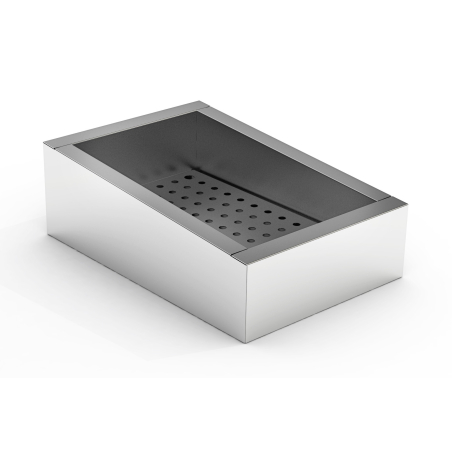 Bac &agrave; glace pil&eacute;e inclin&eacute; 1/1 gn aisi 304 vidange c&ocirc;t&eacute; fonctionnement - Combisteel - 7013.2780