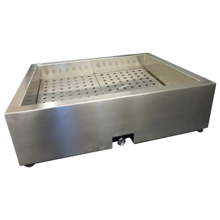 Bac &agrave; glace pil&eacute;e inclin&eacute; 1/1 gn aisi 304 vidange c&ocirc;t&eacute; fonctionnement - Combisteel - 7013.2780