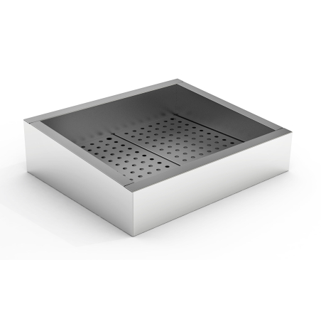 Bac &agrave; glace pil&eacute;e inclin&eacute; 2/1 gn aisi 304 vidange c&ocirc;t&eacute; fonctionnement - Combisteel - 7013.2785