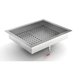 Bac &agrave; glace pil&eacute;e int&eacute;gr&eacute; 2/1 gn - Combisteel - 7013.2725