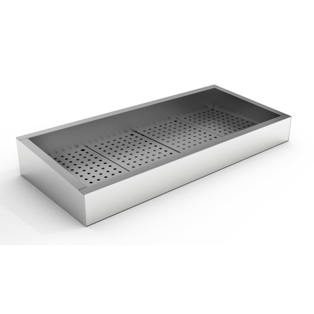 Bac &agrave; glace pil&eacute;e inclin&eacute; 4/1 gn aisi 304 vidange c&ocirc;t&eacute; fonctionnement - Combisteel - 7013.2795