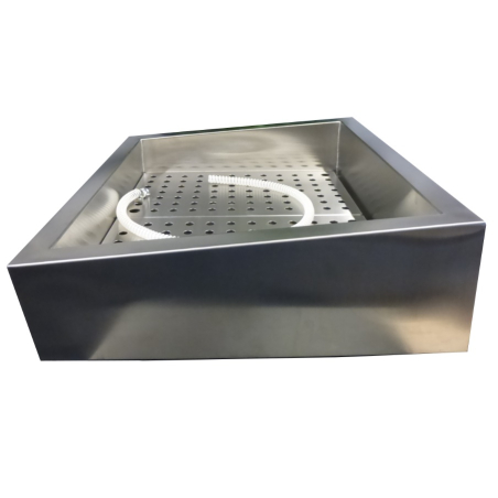 Bac &agrave; glace pil&eacute;e inclin&eacute; 4/1 gn aisi 304 vidange c&ocirc;t&eacute; fonctionnement - Combisteel - 7013.2795