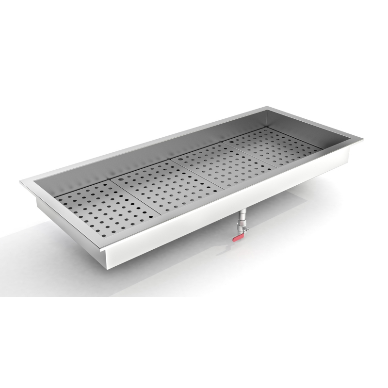 Bac &agrave; glace pil&eacute;e int&eacute;gr&eacute; 4/1 gn - Combisteel - 7013.2735