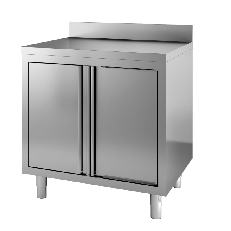 700 plan de travail portes a tambour bord relev&eacute; 800 - Combisteel - 7452.3070