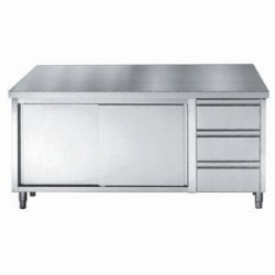 700 plan de travail portes coulisst tiroirs 2000 - Combisteel - 7452.0910
