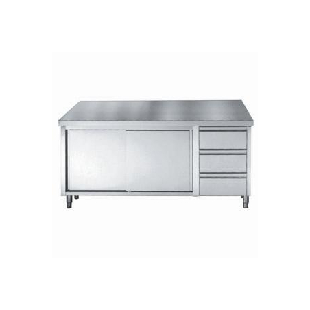700 plan de travail portes coulisst tiroirs 2000 - Combisteel - 7452.0910
