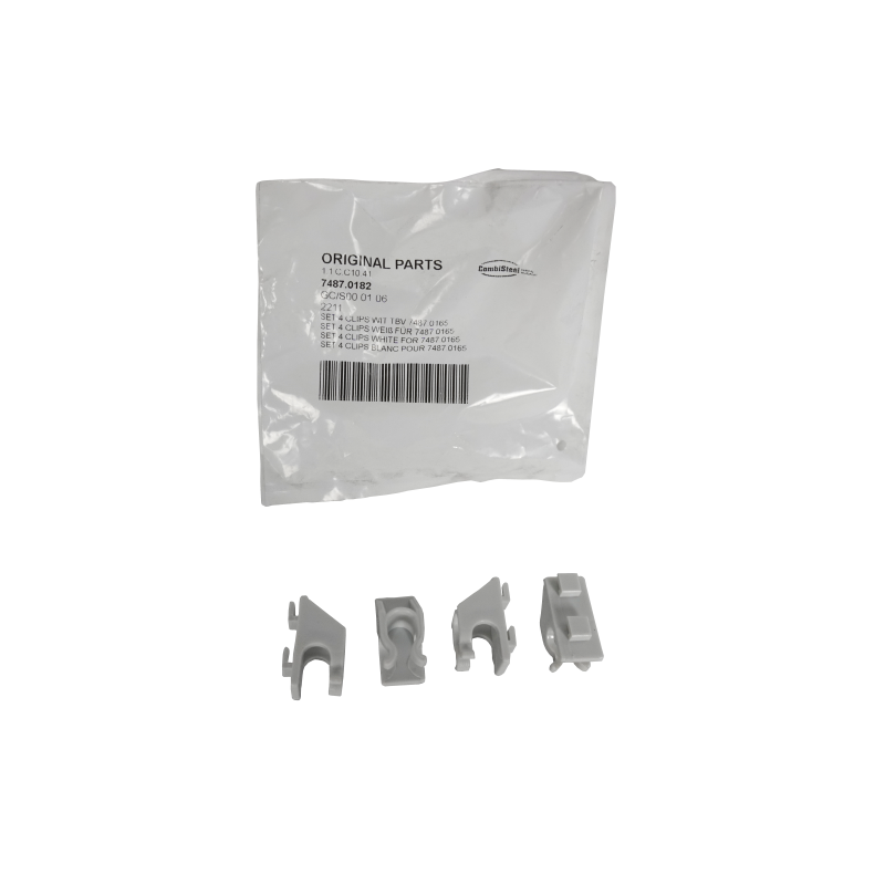 Set 4 witte clips voor 7487.0165 oude serie - Combisteel - 7487.0182