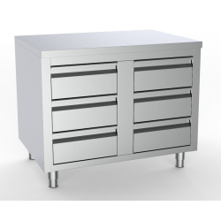 700 table de travail avec 6 tiroirs 1000 - Combisteel - 7333.0284
