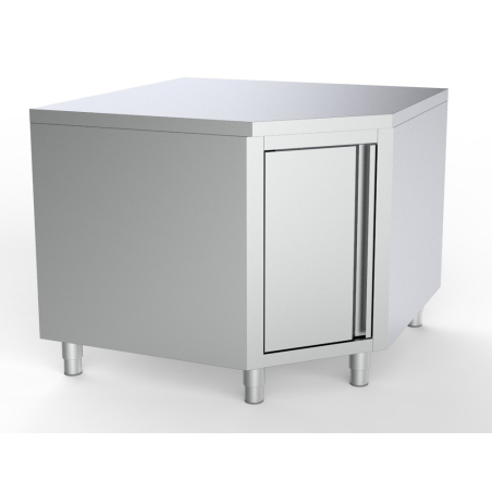 Plan de travail angle avec porte 1000/1000 pour 600mm tables - Combisteel - 7333.0288