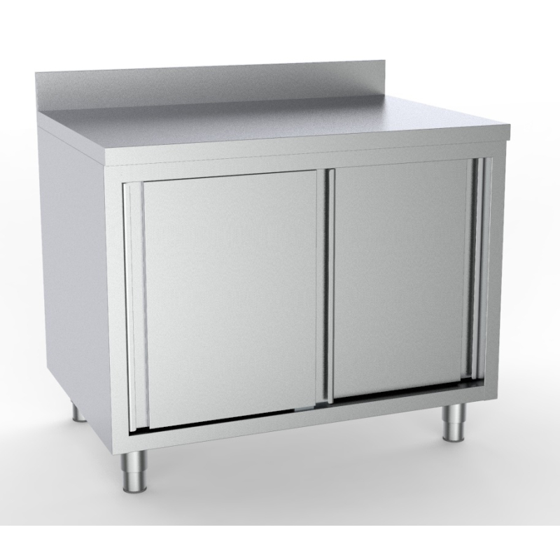 700 plan de travail portes coulisstantes bord relev&eacute; 1000 - Combisteel - 7333.0236