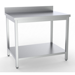 700 plan de travail &eacute;tag&egrave;re bord relev&eacute; d&eacute;montable 1400 - Combisteel - 7333.0110