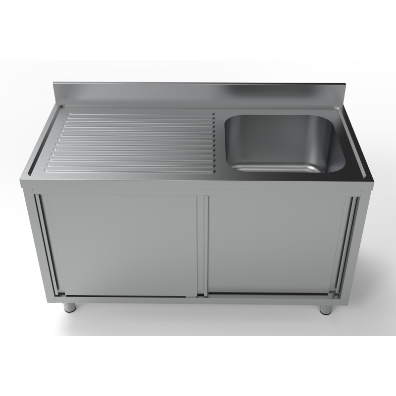 700 wasbak schuifdeuren 1 rechts 1400 - Combisteel - 7333.0915